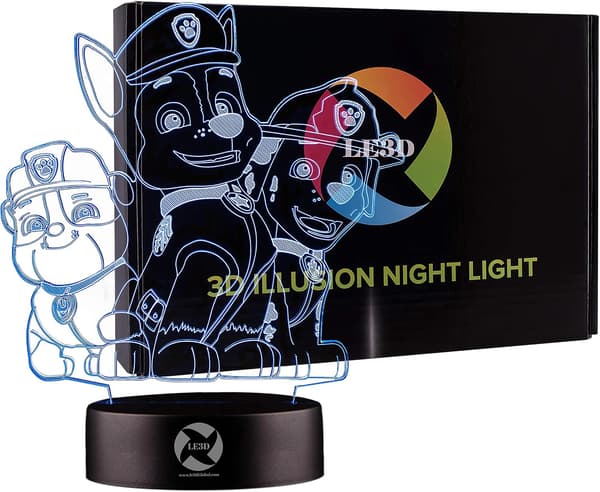 3D Optisk Illusjon Nattlys - 7 LED Fargeskiftende Lampe
