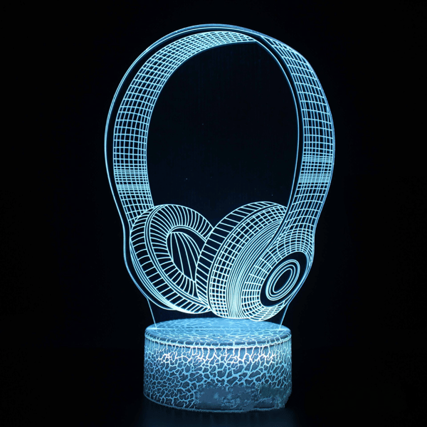 LED Nattlamper Headset Serie 7 Farger Tilpasset Gi