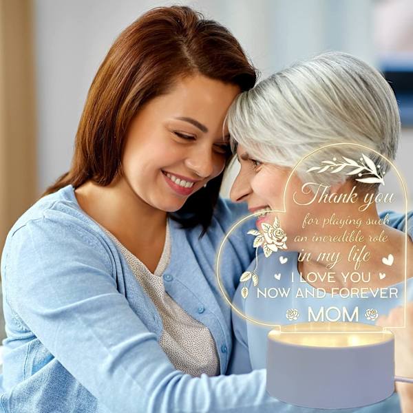 Mamma födelsedagspresenter från dotter son barn, LED hjärtformad 3