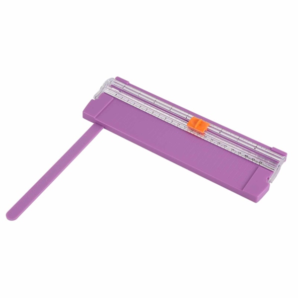 Lille papircutter, letvægts mini, bærbar, foldbar papirskærebord, A4 papirskærer til studerende, mørk lilla