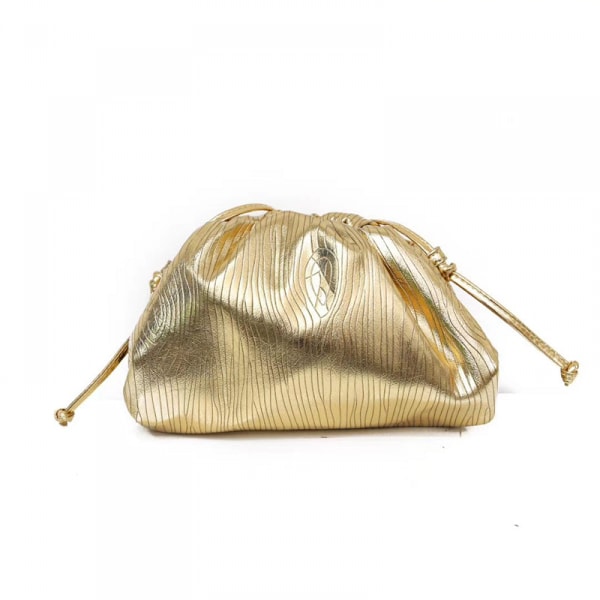 Naisten Dumpling-olkalaukku Pilvi-iltalaukku Kimalteleva Clutch-laukku Olkalaukku Kiristysnarulla Olkalaukku