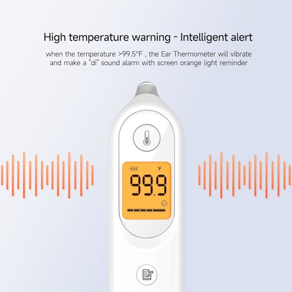 Termometer, Digitalt øretermometer til voksne, babyer, småbørn og børn – Hurtigt, skånsomt og præcist