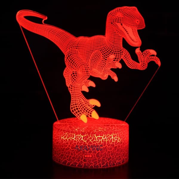 3D Natlampe LED Illusion Skrivebordslampe 7 Farveskift