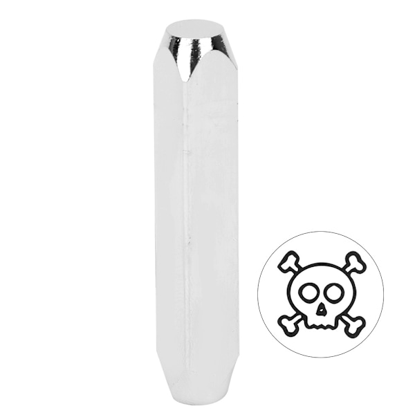6mm 1/4in Kolstål Design Stämpel Punch Stämplingsverktyg för DIY Läder Trä Smycken HantverkSkalle