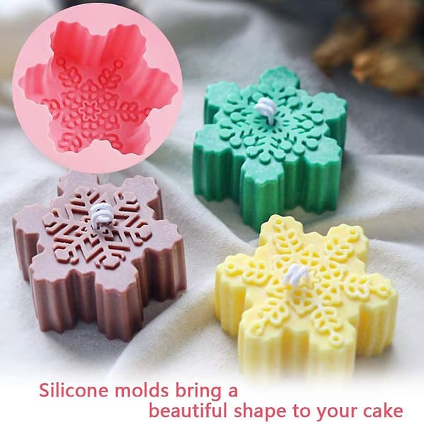 Silikonform, Snøfnugg, Kake, Fondant, Juleform, Ba