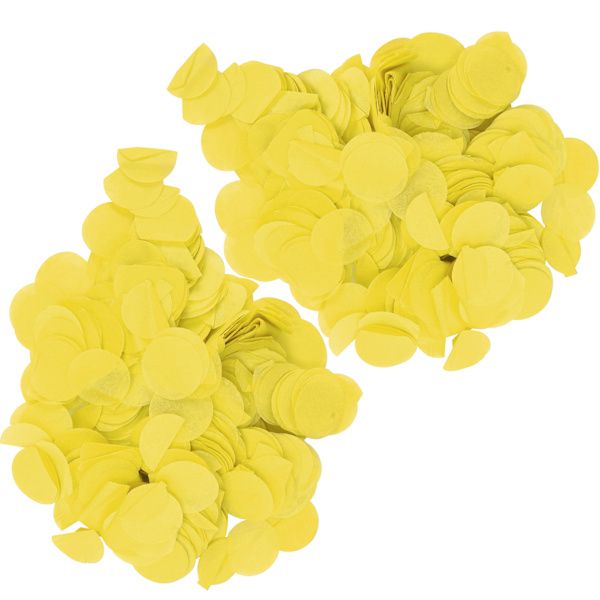 2-pack runda papperskonfetti 2,5 cm födelsedagsfest bröllopsdekoration festtillbehör gul
