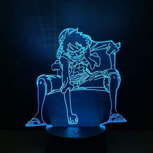One Piece Luffy 3D Illusion Natlampe Smart Touch, RG