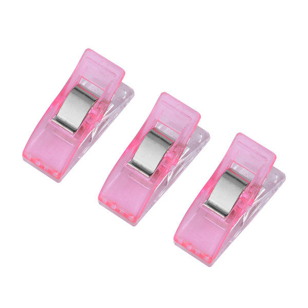 20 stk/pakke Plastnålverksnål for quilting, søm, strikking, stoffbindingsklemmer (rosa)