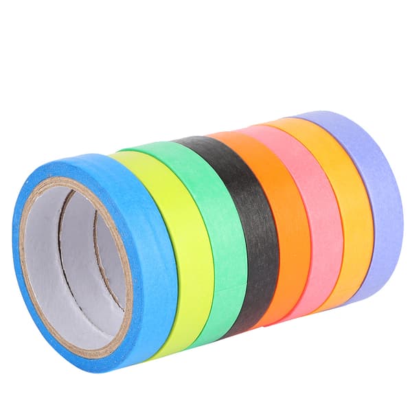 8 stk. Renfarget Student Mini Limstift Rull Kontormateriell Maskeringstape