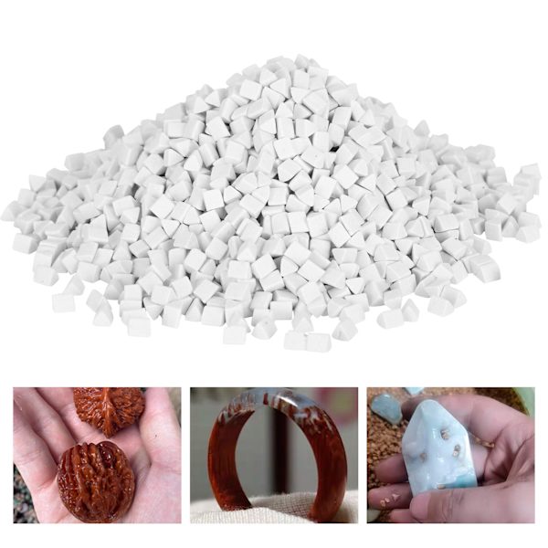 Keramisk trekant slibemiddel til smykkepolering til vibrations slibemaskine 4mm 500g