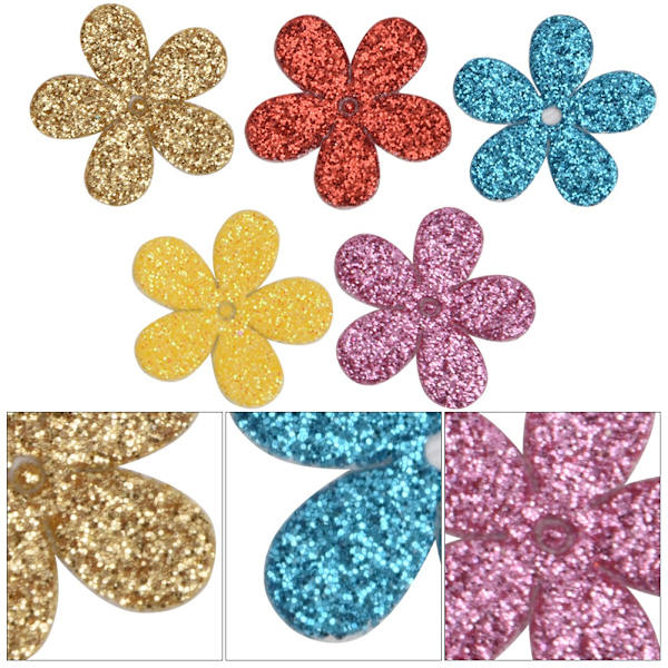 100 st färgglada dekorationsplaster Trim Applique DIY syplåster klädtillbehör (typ D)