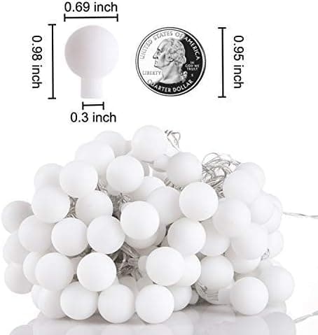 33 jalkaa 100 Led Mini Globe -valosarja, keijuvalosarja Multicolored