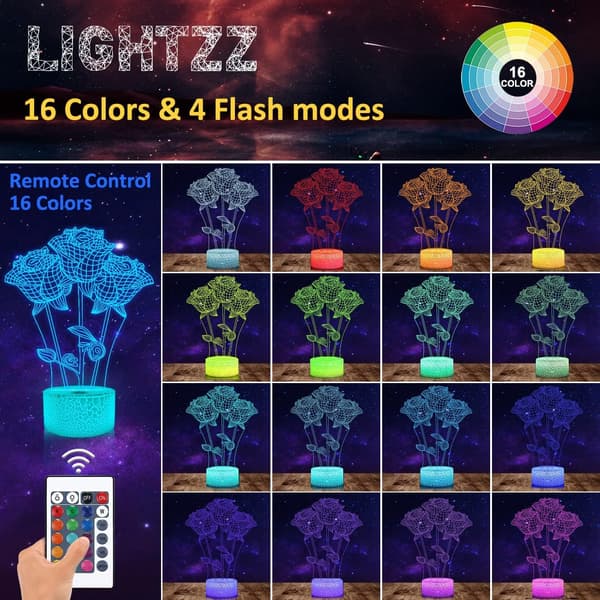 Jeg Elsker Dig 3D Natlampe LED Illusion Hjerte Bordlampe til