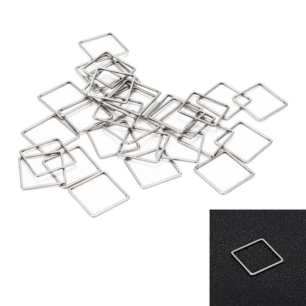 30 stk. Øreringe Vedhæng Hule Geometriske Kvadrat Ramme Ørering Konnektorer til DIY Ørering Halskæde Armbånd Håndværk