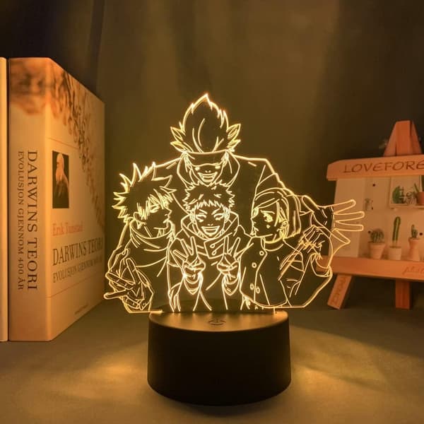 Jujutsu Kaisen Gojo 3D Illusjon Nattlampe Smart Touch