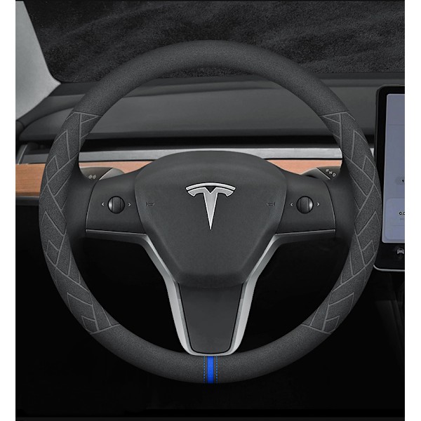 Anvendelig til Tesla ModelS ModelY ModelX Model3 vinterratbetræk - rundt ruskind - uden farvekode - 38cm/1 pakke