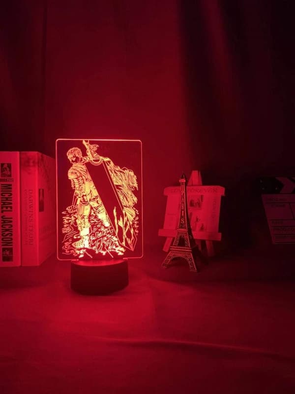Berserk Guts Light Anime -lamppu 3D LED -yövalot 16 väriä C