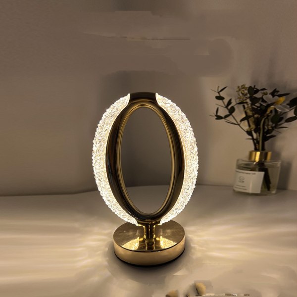 Touch Control Crystal Bordslampa USB Uppladdningsbar Crys