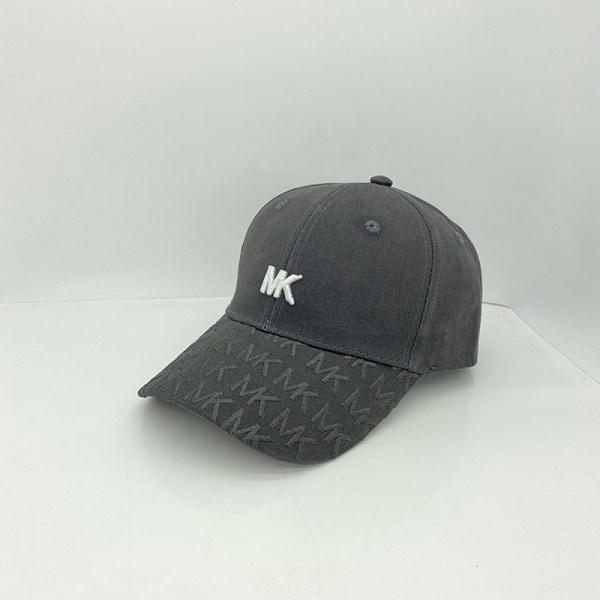 Cap Dam MK Letter Broderi Mjuk Topp Vår Och Sommar Grey