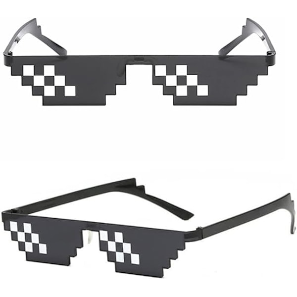 Solbriller Halloween Utkledning Pikselerte Mosaikkbriller, Festbriller MLG Shades