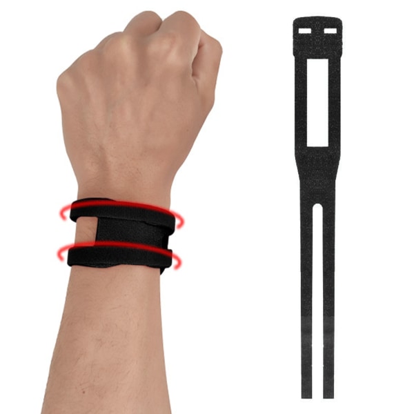 Handledsskydd för TFCC-tårar Nylon Justerbar Ultratunn Kompressionshandledsstöd för Ulnarsidig handledssmärta Handledsomkrets Inom 22,5 cm Black