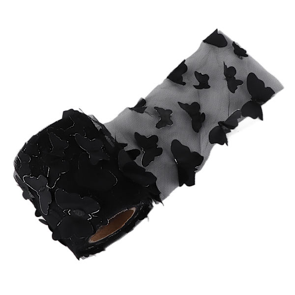 Tulle rulle syning farverig net garn rulle DIY hår tilbehør materiale webbing tyl rulle sort