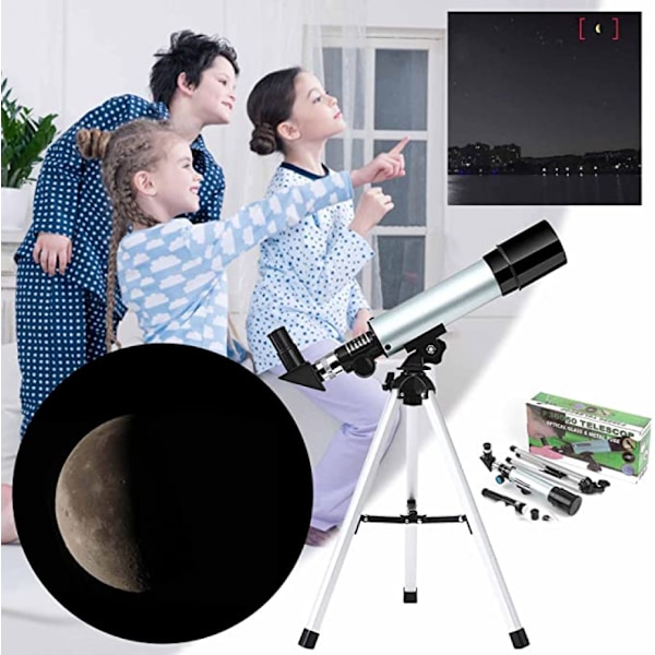 F36050 Tieteellinen tähtitieteellinen teleskooppi jalustalla