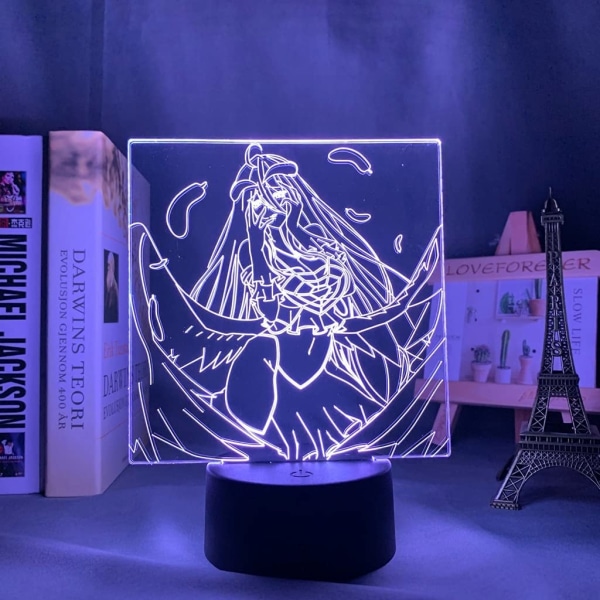3D LED nattlampa Anime Overlord för sovrumsdekorationsljus Ma