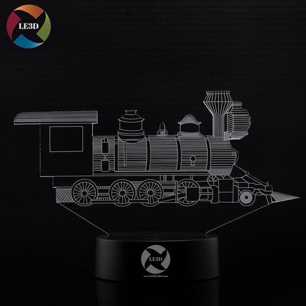 3D Optisk Illusions Natlampe - 7 LED Farveskiftende Lampe