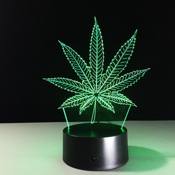 3D Illusjon Flerfarget USB Sovende Nattlys Skrivebordslampe