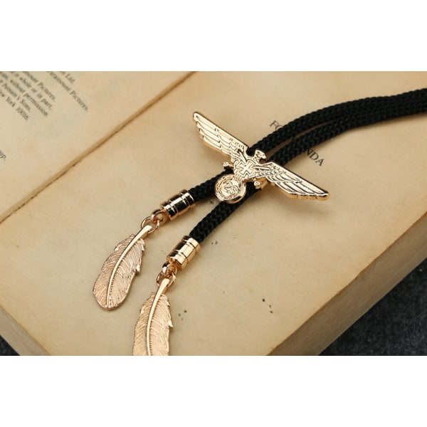 Bolo Tie Läder Halsband Western Halsband Kostym Accessorie D