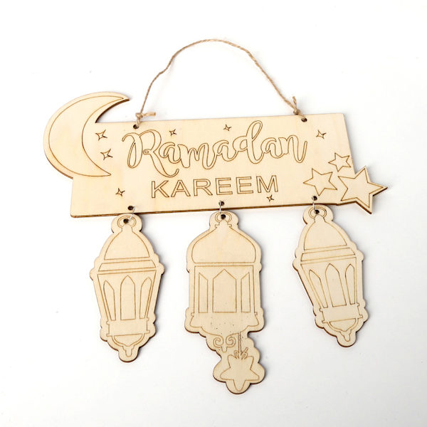 Eid-trefigurer i tre, dekorasjon for hjemmet, Ramadan-dekorasjon, islamsk for muslimsk fest