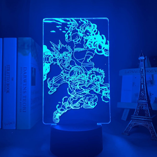 3D nattlampa 3D Illusion Lamp Deku Bakugo Katsuki Led Natt