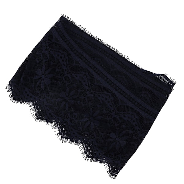 14,5 cm polyester silke kläder broderi spets DIY klänning hantverk tyg kläder dekoration marinblå