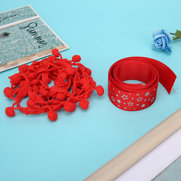 2 st 25 mm band/10 mm bolltryck band DIY presentförpackningsmaterial klädnad prydnad tillbehör Typ 1