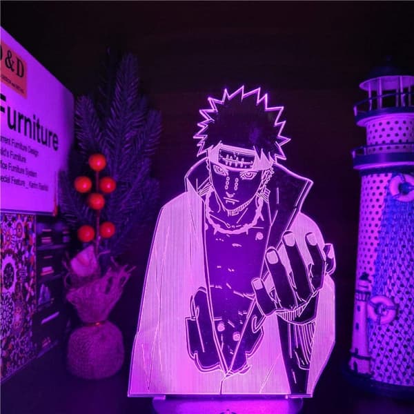 Naruto Kakashi Uchiha Sasuke 3D Illusjon Nattlys Lampe Sm