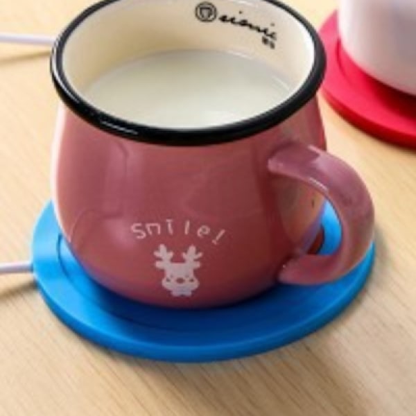 3 st muggvärmare matta, tecknad silikon usb dryckesvärmare