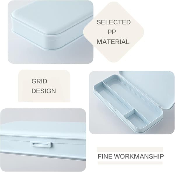 Multifunktionell vattentät pennfodral, plastfrostig penna Blue