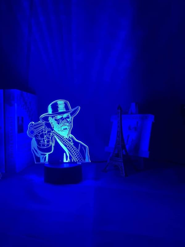 EKfperu Led Natlampe - 3D Illusion Lys - Spil Red Dead Re