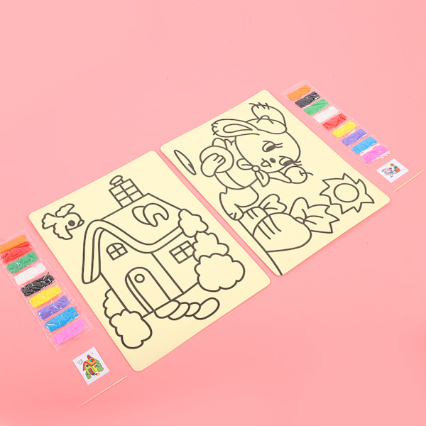 Sand Painting Toy Kit Tegnebrett Sett DIY Pedagogisk Malingsverktøy for Barn
