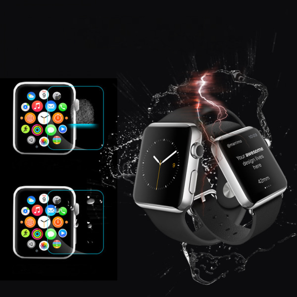 Hærdet glas skærmbeskytter til Apple Watch Series SE 40mm Anti-Scratch 9H hårdhed boblefri HD klar film