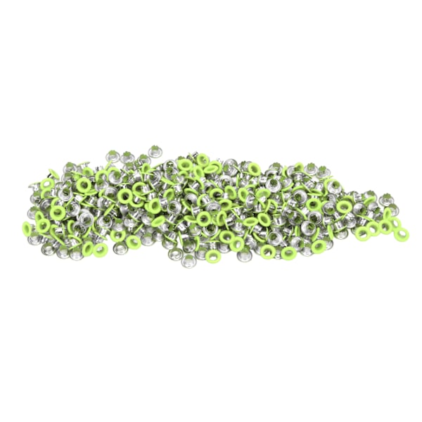500 stk trykknapper i jernmateriale, flate, glatte, lyse overflater, lette, fargerike syknapper YK4/5C22 (fluorescerende grønn)