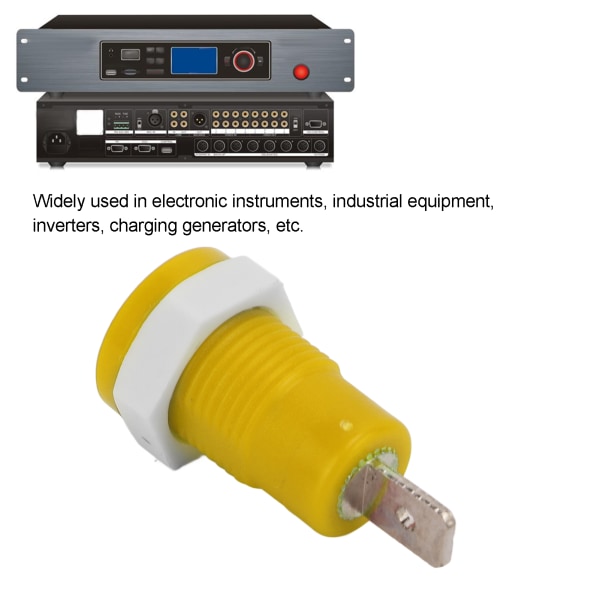 20 stk./sæt banan-stikhunstik 4mm/0,16in messingterminal stabilt strøm til skibe RVs lastbiler Yellow