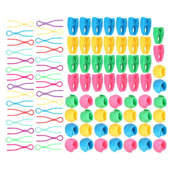 90 st Bobbin Thread Buddies Silikonklämmor Fixeringsklämmor Plast Sytillbehör