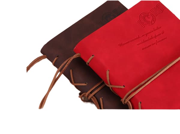 Læder Notesbog til Skrivning, Klassisk Nøglebundet Retro Vi