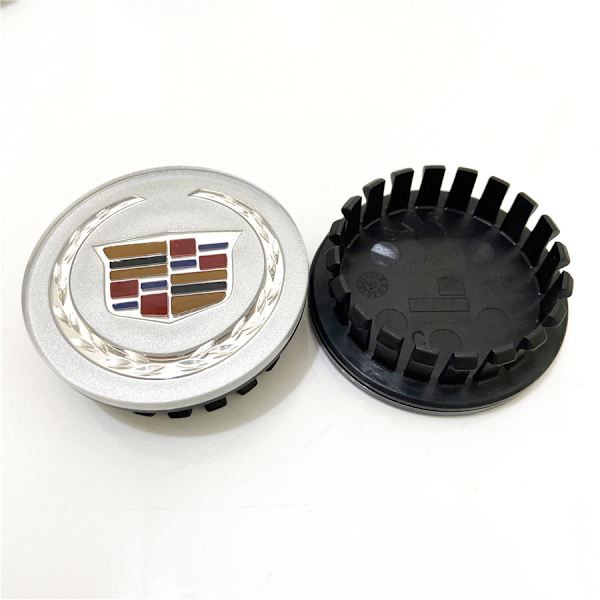 Cadillac-pyörän napakansi CTS SLS XTS SRX ATS - Auton pyörän napakansi - Hopea musta [67mm] (4 kpl)