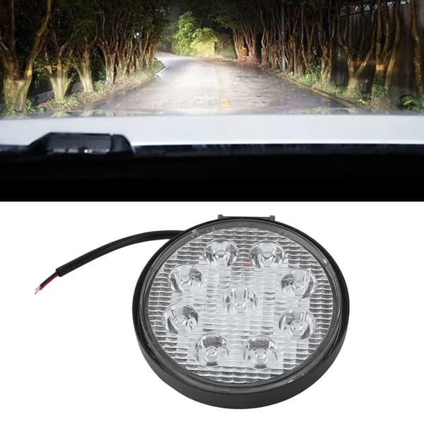 4 tommer 27W Rund LED Arbejdslys Kørelys Spotlight til Motorcykel Bil Lastbil ATV SUV