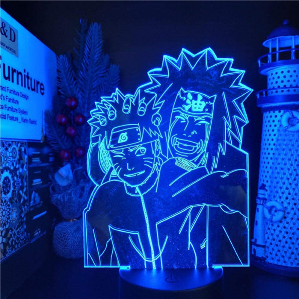 3D-nattlampa för pojkar Naruto 3D-lampa Naruto Anime Night Li