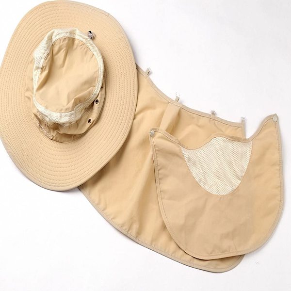 Fashion Sommar Utomhus Solskydd Fiskekeps Hals Ansikte D