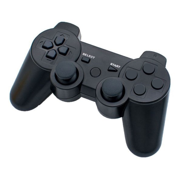 2 STK Bluetooth-spillkontroller Universelt tastatur Trådløs Bluetooth-kontroller for PS3 Svart